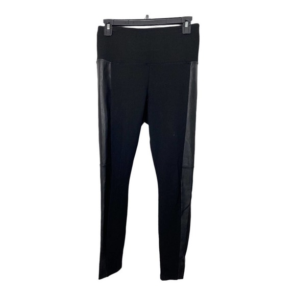 LYSSE Black Faux Leather Paneling Pull On Pants - Picture 2 of 5